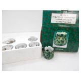 Set of 6 Porcelain Christmas Votive Holders (NEW in Box)