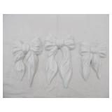 Vintage Homco Poly Bow Wall Hangings 3ct