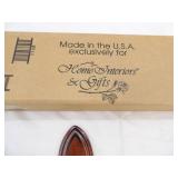 Home Interior Wooden Wall Candlestick Holder 18"