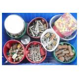 Blue Tote Full of Hardware Supplies