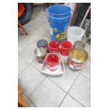 5 Gallon Bucket, 1 gallon buckets, coffee cans