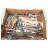 Hand Tools: heat gun, hammers, scraper, brush, malletts, pry bar, large files, torch head