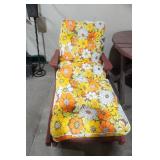 Vintage Wooden Patio Set with Cushions