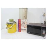 Microwave, Vintage Dessert Machine, Vintage Ice Cream Maker, Metal Canister