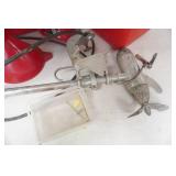 4 Poly Gas Cans, 1 Vintage Trolling Motor