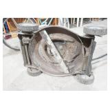 Craftsman gas-powered, self-propelled walk-behind lawn mower.