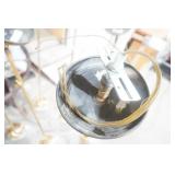 9 Restaurant Lamps. Glass & Brass Pendant Lights