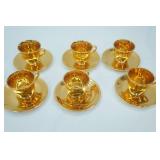 Vintage Gold-Gilt Footed Tea Cup and Saucer Set