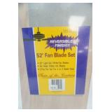 NEW 52" Fan Blade Set. Light Oak Finish.