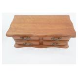 Wooden Jewelry Box and Jewelry