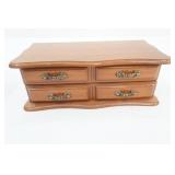 Wooden Jewelry Box and Jewelry