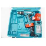 Makita Cordless Drill/Driver, Charging Block, Case, 2 batteries