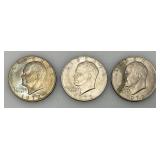 1972 Plain No Mint Mark Eisenhower One Dollar Coins