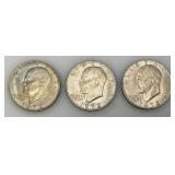 1972 Plain No Mint Mark Eisenhower One Dollar Coins