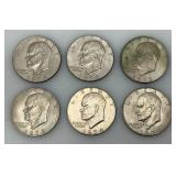 1974D & 1978 No Mint Mark Eisenhower One Dollar Coins