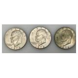 1974D & 1978 No Mint Mark Eisenhower One Dollar Coins