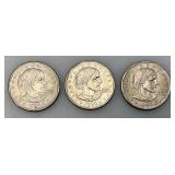 1979 D, 1999 D & P Susan B Anthony One Dollar Coins