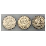 1979 D, 1999 D & P Susan B Anthony One Dollar Coins