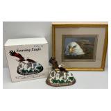Mario Fernandez Eagle Print And Ski Country Eagle Decanter (Wing Repaired)