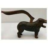 Vintage Heavy Cast Iron Dog Nutcracker 5" x 11"