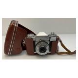Vintage Zeiss Ikon Contaflex Camera With Leather Case