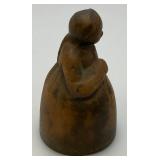 Unusual Antique Brass Black Mammy Bell 3 1/4"