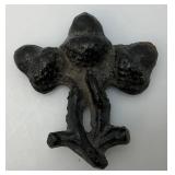 Vintage Ornate Casty Iron Wall Hanging Letter Holder And Cast Iron Acorn Paperweight