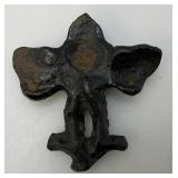 Vintage Ornate Casty Iron Wall Hanging Letter Holder And Cast Iron Acorn Paperweight