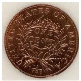 1793 1C MS- 68RB Gallery Mint COPY National Numismatic Certification Sealed In Case