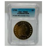 1795 $1  ICG-PR68 Flowing Hair Private Mint,Golden Alley Sealed In Case