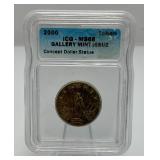 2000 Token ICG-MS68 Gallery Mint Issue CONCEPT Dollar Statue In Sealed Case