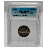 1998 Token ICG-MS68 Gallery Mint Issue Sarasota Circus Car In Sealed Case