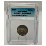 1999 Token ICG-MS68 Gallery Mint Issue  Hobo,Muhienberg Co, Ky In Sealed Case