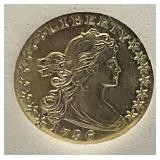 1796 Half Dime MS-68  Gallery Mint COPY National Numismatic Certification Sealed In Case