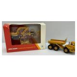 Misc. Miniature Die-Cast Construction Vehicles Including John Deere And Cat (One New Old Stock)