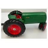 Collectible Die Cast Row Crop 70 Tractor With Plastic Hay Wagon, Plow & Hay Bale