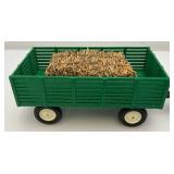 Collectible Die Cast Row Crop 70 Tractor With Plastic Hay Wagon, Plow & Hay Bale