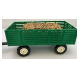Collectible Die Cast Row Crop 70 Tractor With Plastic Hay Wagon, Plow & Hay Bale