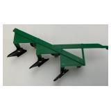 Collectible Die Cast Row Crop 70 Tractor With Plastic Hay Wagon, Plow & Hay Bale