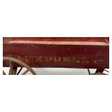 Vintage Miniature Express Wagon Pull Toy 10" Without Handle