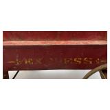 Vintage Miniature Express Wagon Pull Toy 10" Without Handle