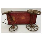 Vintage Miniature Express Wagon Pull Toy 10" Without Handle