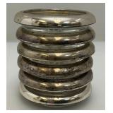 Vintage Frank M. Whiting Co. Sterling Silver And Glass Coaster Set Of 6