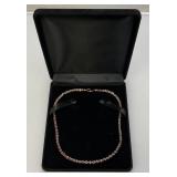 Milor Rosetone Marked Milor  925 Italy Necklace 18" With Case 19.08 Grams