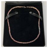 Milor Rosetone Marked Milor  925 Italy Necklace 18" With Case 19.08 Grams