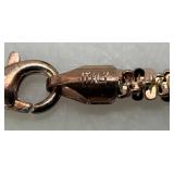 Milor Rosetone Marked Milor  925 Italy Necklace 18" With Case 19.08 Grams