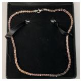 Milor Rosetone Marked Milor  925 Italy Necklace 20" With Case 24.57 Grams