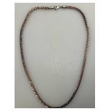Milor Rosetone Marked Milor  925 Italy Necklace 20" With Case 24.57 Grams