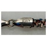 Milor Rosetone Marked Milor  925 Italy Necklace 20" With Case 24.57 Grams