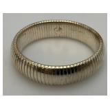 925 Marked Sterling Silver Stretch Bracelet With Original Packaging 32.70 Grams